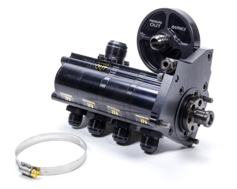 Oil Pump - Dry Sump - 4 Stage - 1.375 in Pressure / 1.200 in Scavenge Stages - Camshaft Drive - Filter Mount Included - Aluminum - Each