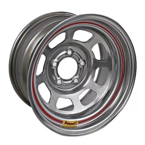 Wheel - D-Hole Lightweight - 15 x 7 in - 3.750 in Backspace - 5 x 4.50 in Bolt Pattern - Steel - Silver Powder Coat - Each