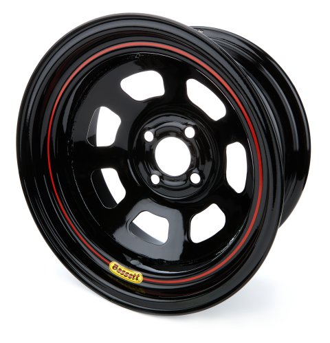 Wheel - D-Hole Lightweight - 15 x 7 in - 2.000 in Backspace - 4 x 4.25 in Bolt Pattern - Steel - Black Powder Coat - Each
