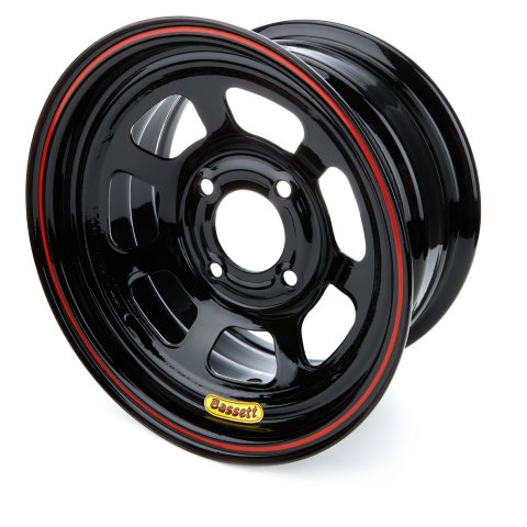 Wheel - D-Hole Lightweight - 13 x 7 in - 4.000 in Backspace - 4 x 4.50 in Bolt Pattern - Steel - Black Powder Coat - Each