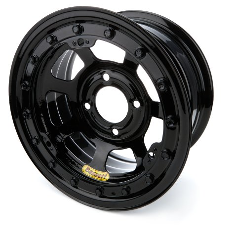 Wheel - 13 x 7 in - 4.000 in Backspace - 4 x 4.50 in Bolt Pattern - Beadlock - Steel - Black Powder Coat - Each