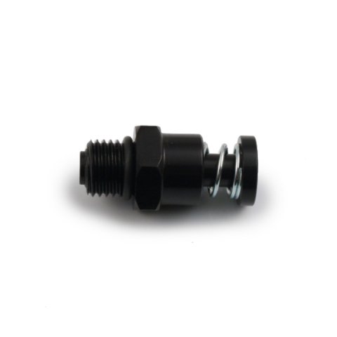 Supercharger Pressure Relief Valve - 7/16-20 in Male Thread - O-Ring - Aluminum - Black Anodized - Supercharged Engines - Each