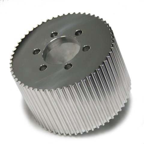 Supercharger Pulley - HTD - 3-1/2 in Wide - 49 Tooth - 8 mm Pitch - Aluminum - Polished - Each