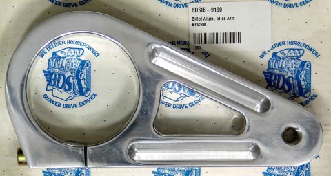 Supercharger Idler Pulley Arm - Clamp-On - 3.370 in Diameter - Aluminum - Polished - Each