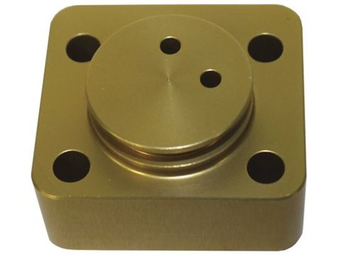 Manual Transmission Cover - Servo Cover - 10 AN Female Port - Aluminum - Gold Anodized - Bert Transmission - Each