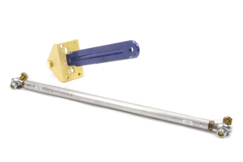 Shifter Assembly - Late Model - 1 Lever - Floor Mount - Aluminum - Blue / Gold Anodized - Bert Second Generation Transmissions - Each