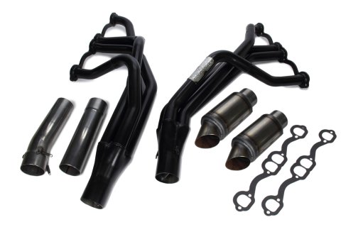 Headers - Dirt Late Model - 1.625 to 1.75 in Primary - 2.75 in Collector - Gaskets Included - Steel - Black Paint - Small Block Chevy - Kit
