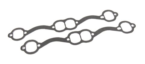 Exhaust Header / Manifold Gasket - 1.870 x 1.570 in Oval Port - Graphite - Small Block Chevy - Pair