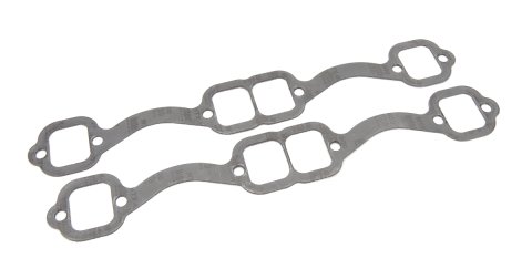 Exhaust Header / Manifold Gasket - 1.770 x 1.550 in Rectangular Port - Steel Core Graphite - Small Block Chevy - Pair