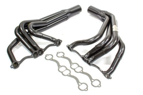Headers - IMCA-UMP Modified - 1.75 to 1.875 in Primary - 3.5 in Collector - Gaskets Included - Steel - Black Paint - Small Block Chevy - Pair