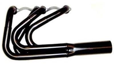 Headers - IMCA-UMP Modified - 1.625 to 1.75 in Primary - 3 in Collector - Gaskets / Hardware Included - Steel - Black Paint - Small Block Chevy - Pair