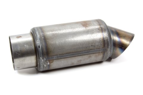 Muffler - 3 in Center Inlet - 3 in Turn Down Outlet - 6 x 4.5 in Round Body - 11.5 in Long - Steel - Natural - Each