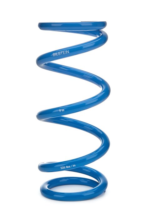 Coil Spring - Coil-Over - 2.5 in ID - 9 in Length - 525 lb/in Spring Rate - Steel - Blue Powder Coat - Each