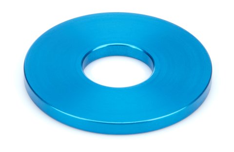 Flat Washer - Bump Stop Divider - 14 mm ID - 38 mm OD - 3 mm Thick - Aluminum - Blue Anodized - Each