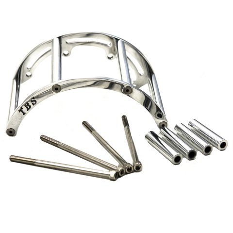 Supercharger Belt Guard - 7-3/8 in - Roots Style - Aluminum - Polished - Each