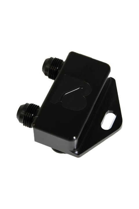Fitting - Transmission Cooler - 90 Degree - 8 AN Male - Aluminum - Black Anodized - 6R80E Transmissions - Each