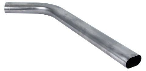 Exhaust Tailpipe - Oval - 3 in Diameter - 3 ft Long - 60 Degree Bend - Long Radius - Steel - Universal - Each
