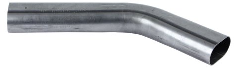 Exhaust Bend - 45 Degree - Oval - 3.5 in Diameter - Short Radius - Steel - Natural - Each