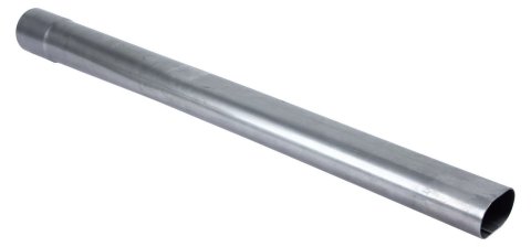 Exhaust Pipe Transition - 3.5 in Round to 4.125 x 2.25 in Oval - 3 ft Long - Steel - Natural - Each