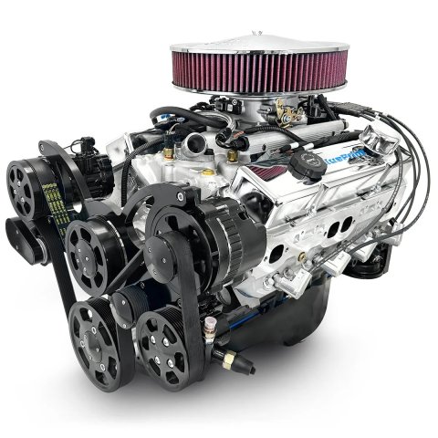 Crate Engine - Drop-in-Ready - EFI - 383 Cubic Inch - 436 HP - Pulleys Included - Small Block Chevy - Each
