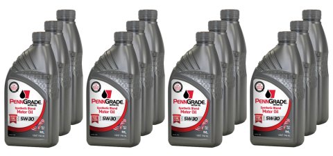 Motor Oil - Synthetic Blend - 5W30 - Semi-Synthetic - 1 qt Bottle - Set of 12