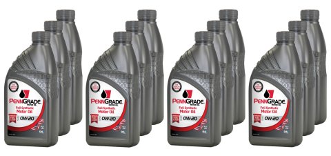 Motor Oil - Full Synthetic - 0W20 - Synthetic - 1 qt Bottle - Set of 12