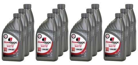 Motor Oil - Full Synthetic - 5W20 - Synthetic - 1 qt Bottle - Set of 12
