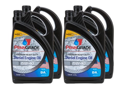 Motor Oil - Premium Heavy Duty Diesel - 15W40 - Conventional - 5 qt Jug - Set of 4