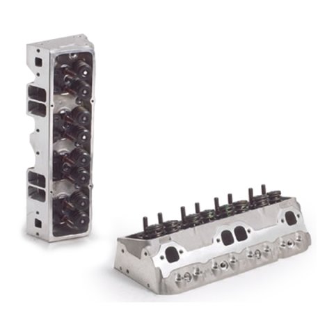 Cylinder Head - Track 1 - Assembled - 2.080 / 1.600 in Valves - 221 cc Intake - 67 cc Chamber - 1.550 in Springs - Angle Plug - Aluminum - Small Block