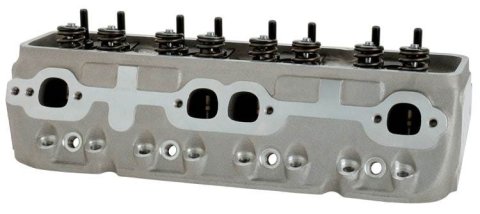 Cylinder Head - IK 200 - Assembled - 2.020 / 1.600 in Valves - 200 cc Intake - 64 cc Chamber - 1.250 in Springs - Straight Plug - Aluminum - Small Block Chevy - Pair