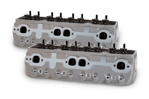 Cylinder Head - IK 200 - Assembled - 2.020 / 1.600 in Valves - 200 cc Intake - 64 cc Chamber - 1.470 in Springs - Straight Plug - Aluminum - Small Block Chevy - Pair