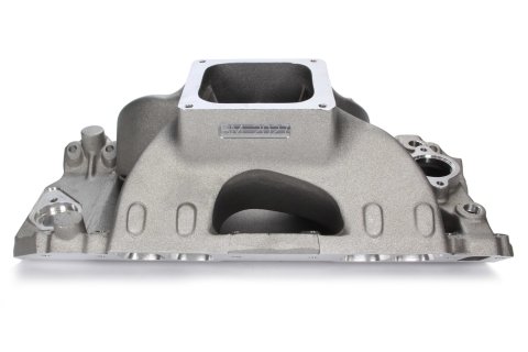 Intake Manifold - Dominator Flange - Single Plane - Oval Port - Aluminum - Natural - Big Block Chevy - Each