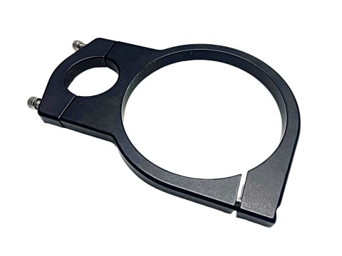 CO2 Bottle Bracket - 1-5/8 in Bar Mount - 4-3/8 in Diameter Bottle - Aluminum - Black Anodized - Each