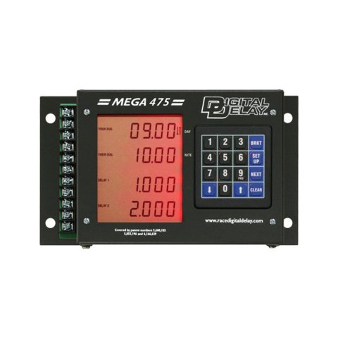 Delay Box - Mega 475 - Digital - Red Illuminated - Crossover Delay - Steel - Black - Each