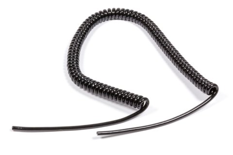 Spiral Cable - Heavy Duty - 18 Gauge Wire - Stretches to 6 ft - Vinyl Insulation - Copper - Black - Universal - Each