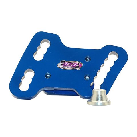 Panhard Bar Bracket - Frame Mount - Clamp-On - Double Adjustable - Steel - Blue Powder Coat - 2 in Square Tubing - Each