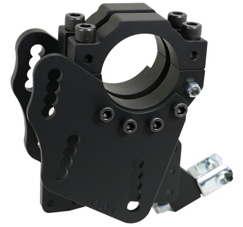 Trailing Arm Bracket - Sport - Axle Mount - Clamp-On - Forward Mounting - Driver Side - Adjustable - Hardware Included - Steel - Black Powder Coat - Universal - Each