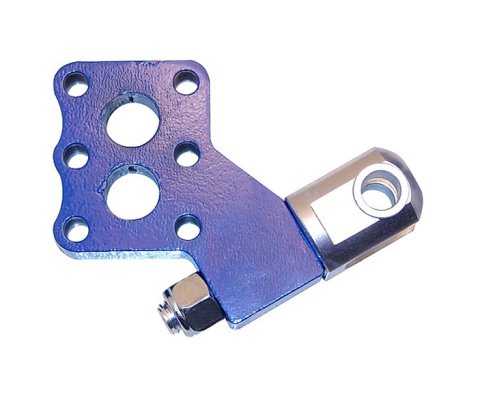 Shock Clevis - 0.5 in Hole Diameter - 0.875 in ID - 1.375 in Width - 4 in Length - 0.25 in Thick - Mount Included - Steel - Zinc Plated - BSB Birdcage - Each