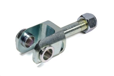 Shock Clevis - 0.5 in Hole Diameter - 0.875 in ID - 1.375 in Width - 4 in Length - 0.25 in Thick - Hardware / Spacers Included - Steel - Zinc Oxide - Universal - Each