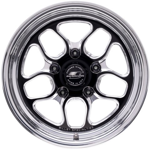 Wheel - Win Lite - 15 x 4 in - 1.625 in Backspace - 5 x 4.75 in Bolt Pattern - Aluminum - Black Anodized / Machined Center - Polished Lip - Each