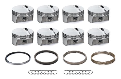 Piston and Ring - Forged - 3.905 in Bore - 1.5 x 1.5 x 3 mm Ring Grooves - Minus 2.70 cc - GM LS-Series - Kit