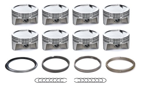 Piston and Ring - Forged - 4.030 in Bore - 1.5 x 1.5 x 3 mm Ring Grooves - Minus 13.00 cc - GM LS-Series - Kit