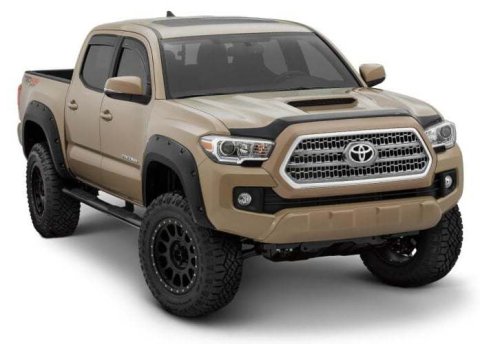 Fender Flare - Forge Style - Pocket Style - Front / Rear - 2 in Wide - Plastic - Black - Toyota Fullsize Truck 2007-13 - Kit