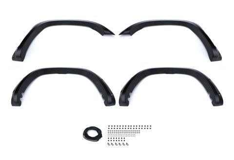 Fender Flare - Forge Style - Front / Rear - 2.25 in Wide - Plastic - Black Textured - Toyota Fullsize Truck 2014-21 - Set of 4