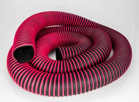 Air or Brake Duct Hose - 2.5 in Diameter - 10 ft - Plastic - Black / Red - Each