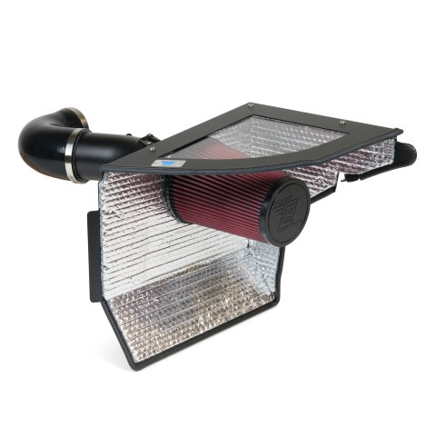 Air Induction System - Reusable Oiled Filter - Aluminum - Black Powder Coat - GM V6 - Chevy Camaro 2012-15 - Kit