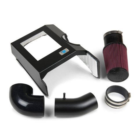 Air Induction System - Reusable Oiled Filter - Aluminum - Black Powder Coat - GM LS-Series - GM Midsize SUV 2005-09 - Kit