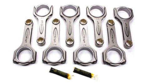 Connecting Rod - Compstar - H Beam - 6.000 in Long - Bushed - 7/16 in Cap Screws - ARP2000 Bolt - Small Block Chevy - Set of 8