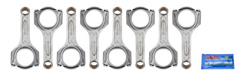 Connecting Rod - Compstar Xtreme - H Beam - 6.000 in Long - Bushed - 7/16 in Cap Screws - ARP2000 Bolt - Forged - Steel - Small Block Chevy - Set of 8
