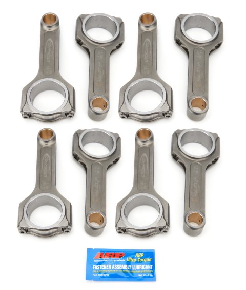 Connecting Rod - Compstar Xtreme - H Beam - 6.385 in Long - Bushed - 7/16 in Cap Screws - ARP2000 Bolt - Forged - Steel - Big Block Chevy - Set of 8